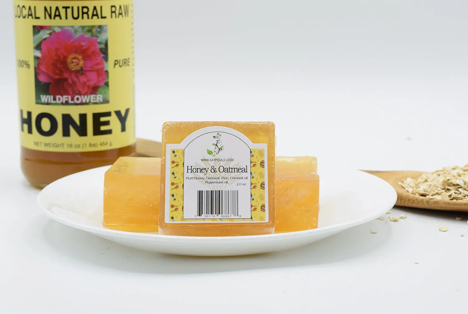 Honey Oatmeal Soap 2oz Moisturizing Bar For Dry Skin - Rosetta Creative Boutique